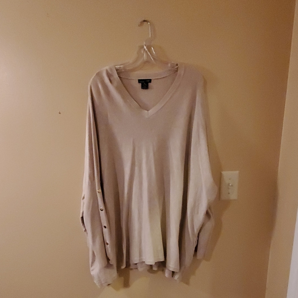 RXB brand poncho sweater cream color  size xl